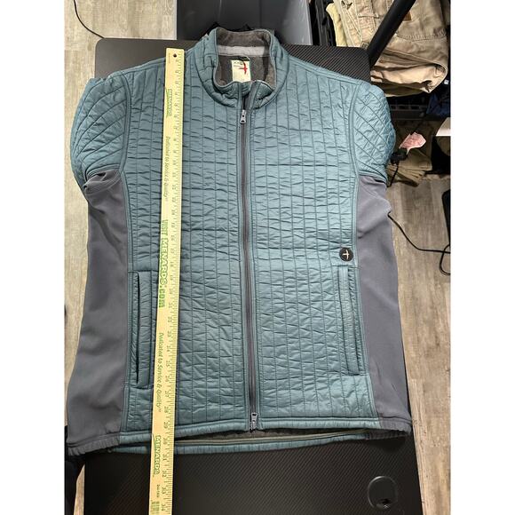Relwen Vertical Insulator Quilted Hybrid Jacket Fleece Lined Blue Full Zip 2XL - Picture 5 of 11
